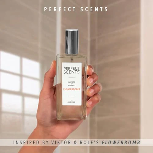 Perfect Scents Fragrances | Inspired by V&R’s Flowerbomb | Women’s Eau de ToileƩe | Vegan, Paraben, Phthalate Free | Never Tested on Animals | 3.4 Fl Oz - Image 3