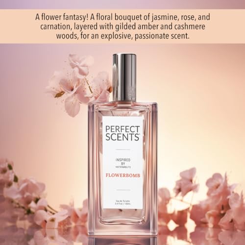 Perfect Scents Fragrances | Inspired by V&R’s Flowerbomb | Women’s Eau de ToileƩe | Vegan, Paraben, Phthalate Free | Never Tested on Animals | 3.4 Fl Oz - Image 5