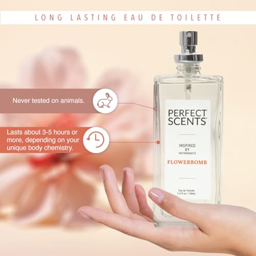 Perfect Scents Fragrances | Inspired by V&R’s Flowerbomb | Women’s Eau de ToileƩe | Vegan, Paraben, Phthalate Free | Never Tested on Animals | 3.4 Fl Oz - Image 6