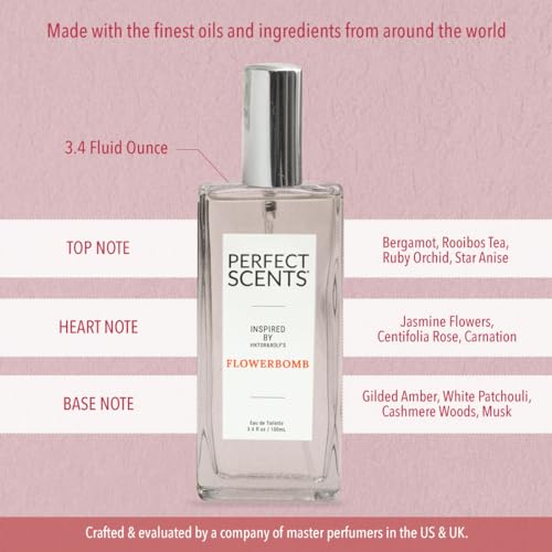 Perfect Scents Fragrances | Inspired by V&R’s Flowerbomb | Women’s Eau de ToileƩe | Vegan, Paraben, Phthalate Free | Never Tested on Animals | 3.4 Fl Oz - Image 7