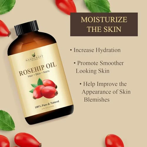 Handcraft Blends Rosehip Oil - 4 Fl Oz - 100% Pure and Natural - Premium Grade Oil for Face, Skin and Hair - Protect and Nourish - Carrier Oil - Image 6