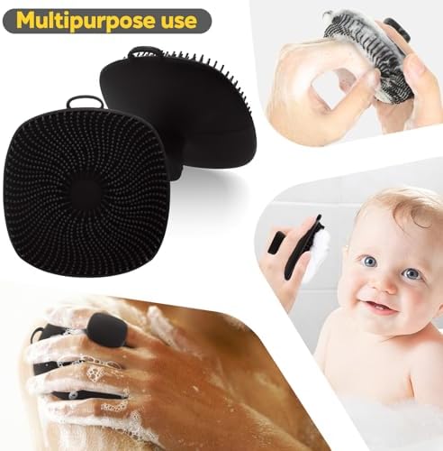 VWMYQ Silicone Body Scrubber for Men, New Upgrade Richer Foam and Effective Cleaning, Premium Silicone Scrubber with Ergonomic No-Slip Handle, Long-Lasting & Easy to Clean, Body Exfoliator Scrubber - Image 6