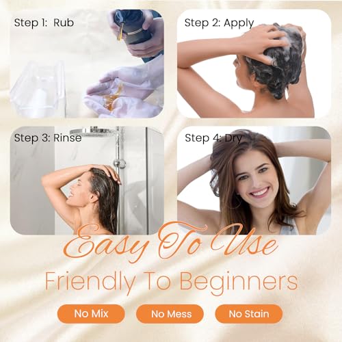 Silver Gray Hair Dye Shampoo 3-in-1 Champu Para Canas Mujer, Instant Herbal Hair Color Treated Shampoo, Long Lasting Easy to Use, for Women Men Valentine's Day Gift, 500ml - Image 5