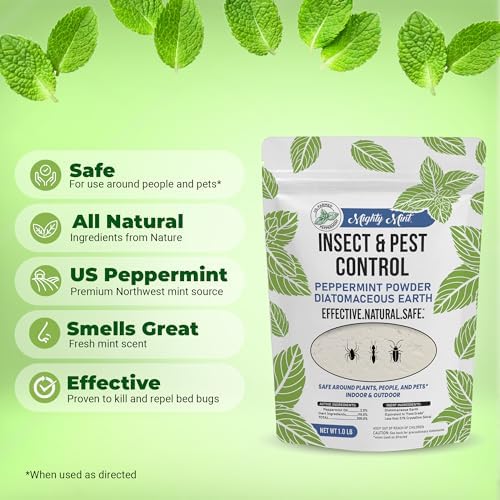 Mighty Mint Insect & Pest Control, Diatomaceous Earth Peppermint Powder, 1 lb - Image 2