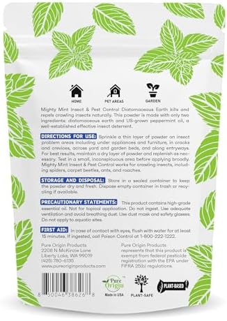 Mighty Mint Insect & Pest Control, Diatomaceous Earth Peppermint Powder, 1 lb - Image 7