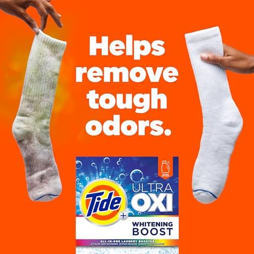 Tide Ultra Oxi Whitening Boost, All in One Laundry Booster, Color Safe Whitening, Stain and Odor Fighter, 66 Loads, 57 oz - Image 6