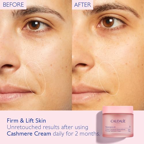Caudalie Resveratrol Lift Retinol Alternative Firming Cashmere Cream, Anti-Aging Moisturizer with Resveratrol, Hyaluronic Acid & Vegan Collagen, Refill Pod, 1.6 oz - Image 2