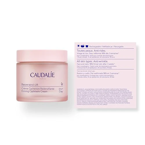 Caudalie Resveratrol Lift Retinol Alternative Firming Cashmere Cream, Anti-Aging Moisturizer with Resveratrol, Hyaluronic Acid & Vegan Collagen, Refill Pod, 1.6 oz - Image 9