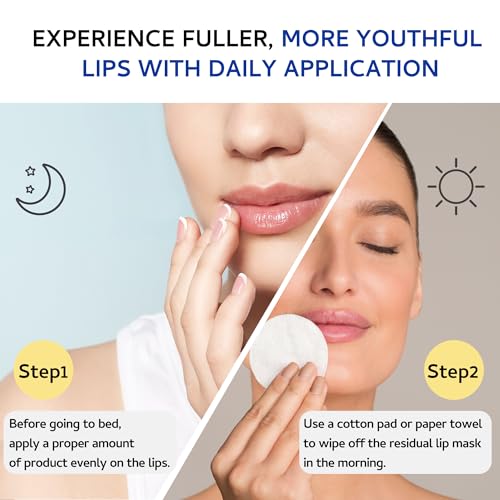Lip Sleeping Mask (20g), Collagen Lip Mask Overnight, Lip Plumper with Hyaluronic Acid, Peptide Complex Lip Balm for Lip Wrinkle Repair and Plumping, Natural Hydration for Smooth Lips - Image 5