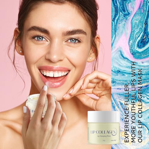 Lip Sleeping Mask (20g), Collagen Lip Mask Overnight, Lip Plumper with Hyaluronic Acid, Peptide Complex Lip Balm for Lip Wrinkle Repair and Plumping, Natural Hydration for Smooth Lips - Image 6