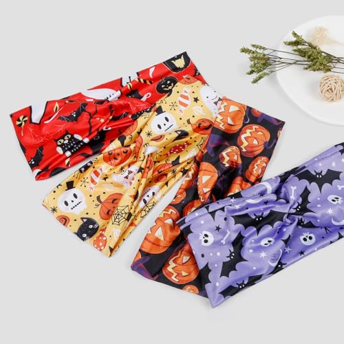 AKTVSHOW Halloween Headbands for Women Knotted Headband Elastic Head Bands Women's Hair Band Non-Slip Turban Printed Stylish Sport Sweat Hair Wrap for Girls Cute Hair Accessories - Image 5