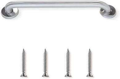 16' Peened Grip Stainless Steel Grab Bars | ADA Safety Bars for Seniors, Handicap, Elderly - Holds Up to 400lbs, For Bathtubs and Showers