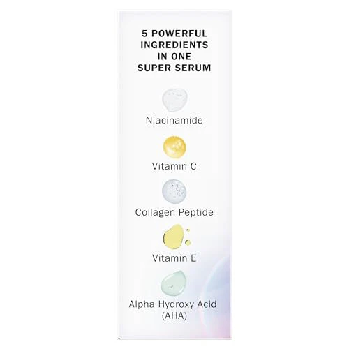 Olay Super Serum Trial Size 5-in-1 Lightweight Resurfacing Face Serum, 0.4 fl oz, Smoothing Skin Care Treatment with Niacinamide, Vitamin C, Collagen Peptide, Vitamin E, and AHA - Image 10
