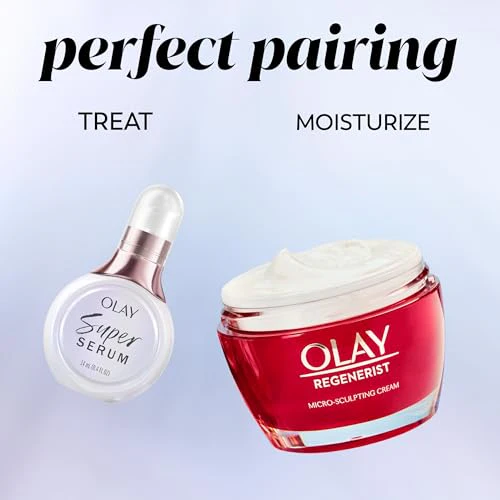 Olay Super Serum Trial Size 5-in-1 Lightweight Resurfacing Face Serum, 0.4 fl oz, Smoothing Skin Care Treatment with Niacinamide, Vitamin C, Collagen Peptide, Vitamin E, and AHA - Image 6