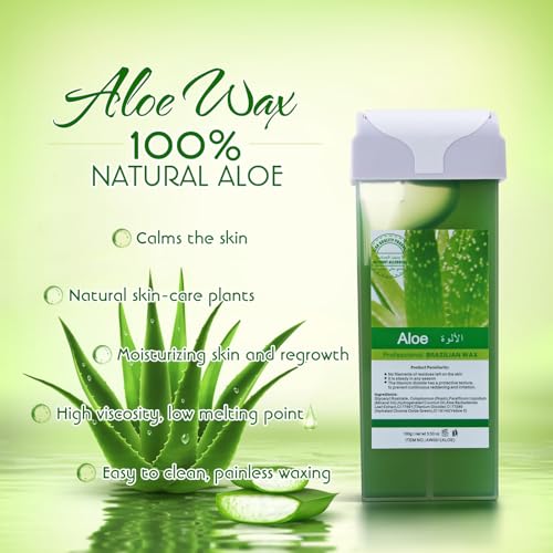 Roll On Soft Wax Refill Kit - 3 Pack Aloe Roller for Painless Hair Removal, Depilatory Cartridges for Body, Legs, Back, Armpits, Bikini Line, Women's Sensitive Skin - Image 3