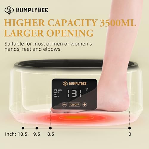 Paraffin Wax Machine for Hand and Feet - 3500ml Hot Wax Hand Wax Machine with 8 Pcs Ginger Paraffin Bath Wax, Foot Wax Paraffin Foot Care Kit, Hand Wax Machine, Moisturizing and Exfoliating - Image 6