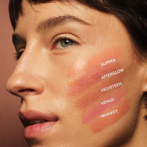 goop Beauty Cream Blush | Sheer Pop of Color for Lips & Cheeks | Vitamin C, Vitamin E, & Safflower Oil | Natural Makeup for Glowing Skin | Paraben & Silicone Free | 0.5 oz | Velveteen - Sheer Mauve - Image 5