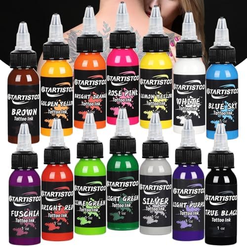 Ink Professional 1OZ (14 Colors 30ml) Vegan-Friendly Pigment Ink Supplies Ink...