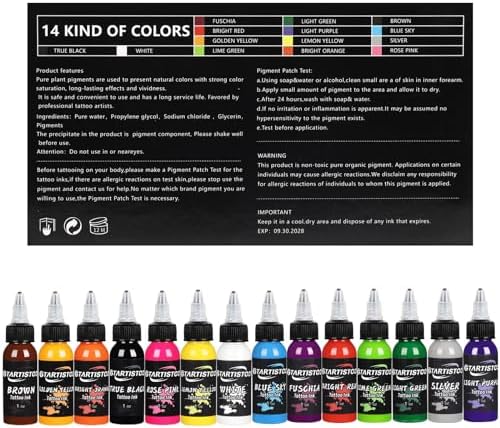 Ink Professional 1OZ (14 Colors 30ml) Vegan-Friendly Pigment Ink Supplies Ink... - Image 6