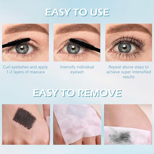 Mascara for Older Women 60 Plus, Waterproof Volumizing Mascara for Seniors with Thinning Lashes, Smudge-proof Long Lasting Mascara Black Volume and Length for Sensitive Eyes, Hypoallergenic Mascara - Image 6