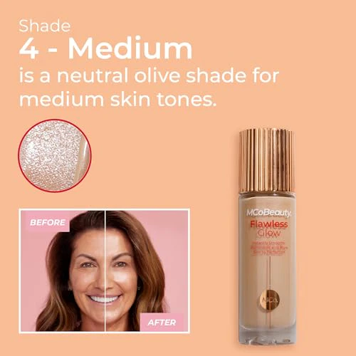 MCoBeauty Flawless Glow Luminous Skin Filter, 4 Medium, Healthy Glow with Natural Radiance, Vegan, Cruelty Free Cosmetics - Image 5