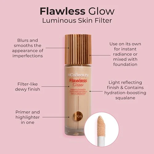 MCoBeauty Flawless Glow Luminous Skin Filter, 4 Medium, Healthy Glow with Natural Radiance, Vegan, Cruelty Free Cosmetics - Image 8
