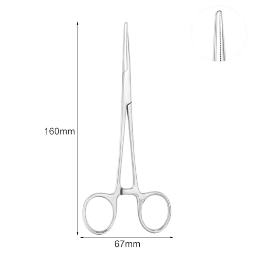 Hemostats Piercing Clamps Ear Nose Septum Piercing Piercing Tool for All Piercings 316L Stainless Steel Ear Lip Nose Belly Navel Tongue Body Piercing Kit - Image 2