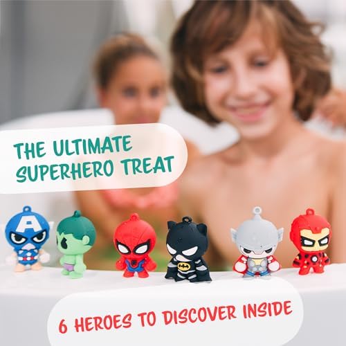COSMETICS STORIES-Superhero Bath Bombs for Kids with Surprise Inside - Organic, Gentle, and Mess-Free Bath Time Fun for Kids - Vibrant Colors and Amazing Scents - Amazing Gift for Superhero Fans - Image 4