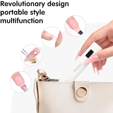 BEAUTPAL Handheld UV Light for Nails Mini Nail Dryer LED Light with Magnetic Stand, LCD Screen - Cordless Rechargeable USB Gel X Lamp Fast Curing for Home DIY Manicure - Image 5