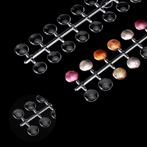 Tbestmax 720 Pcs Nail Polish Swatch Dots Round False Nail Display Tips Transparent Nail Art Color Display Chart with Adhesive Sticker for Nail Polish Training Practicing - Image 4