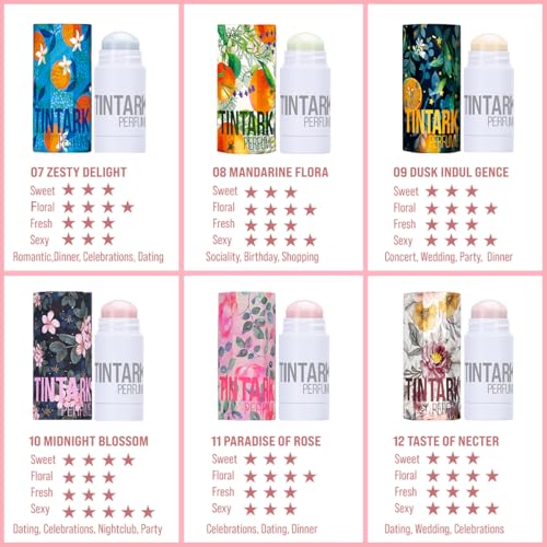 Solid Perfume Stick, Portable Travel Perfumes for Women's Fragrances Long Lasting, Inspired by YSL's Black Opium Perfume, Natural & Safe Ingredients (10 MIDNIGHT BLOSSOM) - Image 4