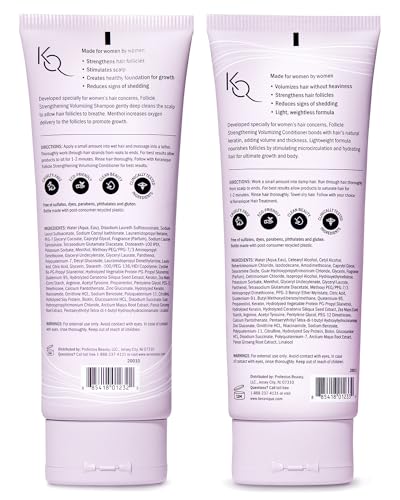 Keranique Shampoo and Conditioner - Volumizing Shampoo and Conditioner Set for Fine, Thinning Hair and Fuller Hair Growth - Keratin Enriched, Volume Thickening, Sulfate-Free, Color-Safe, Anti-Aging - Image 9