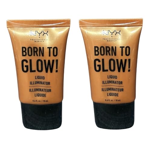 Pack of 2 NYX Born to Glow! Liquid Illuminator, Pure Gold LI03 - Image 2