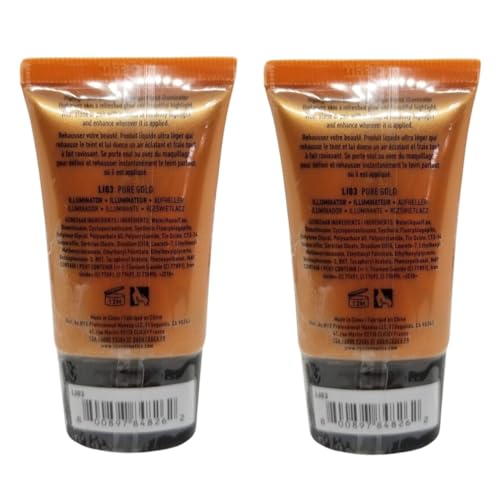 Pack of 2 NYX Born to Glow! Liquid Illuminator, Pure Gold LI03 - Image 3