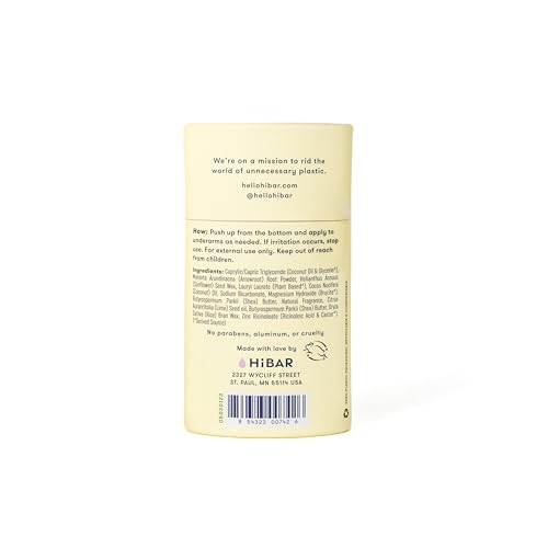 HiBAR - Lavender & Jasmine Plastic Free Deodorant - Natural Deodorant - All-Day Protection - With Sunflower Seed Wax, Rice Bran & Shea Butter - Plastic, Paraben & Aluminum-Free - Vegan - 3 Pack - Image 5