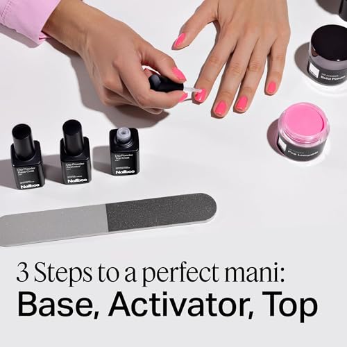 Nailboo Dip Powder Liquid Set, Top Coat, Base Coat & Activator, DIY At Home Manicure, No UV Lamp Needed, For Beginners & Professionals, 0.5 Fl Oz (3 Pack) - Image 2