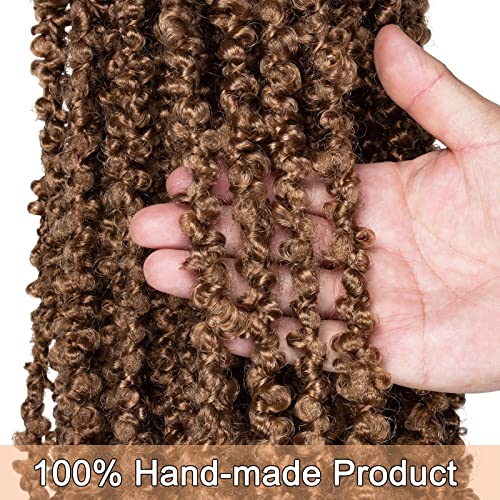 ZRQ 24 Inch Butterfly locs Crochet Hair 6 Packs Soft Distressed Locs Color 27,Pre-looped Blonde Faux locs Crochet Braids Goddess Locs For Women（6 Packs,27#) - Image 5