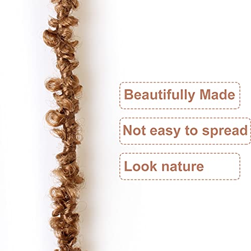ZRQ 24 Inch Butterfly locs Crochet Hair 6 Packs Soft Distressed Locs Color 27,Pre-looped Blonde Faux locs Crochet Braids Goddess Locs For Women（6 Packs,27#) - Image 6