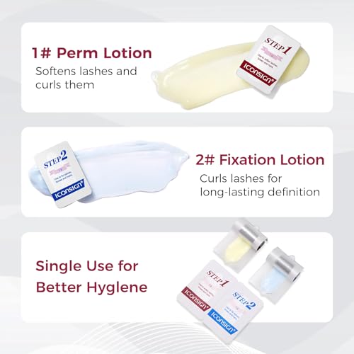 ICONSIGN Lash Lift Kit, 2 in 1 Brow Lamination Eyelash Perm Kit, Professional Lash Perm Kit for Natural Lash Lift and Brow Enhancement (Quantity: 2×5 Packs) - Image 3
