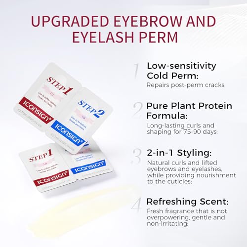 ICONSIGN Lash Lift Kit, 2 in 1 Brow Lamination Eyelash Perm Kit, Professional Lash Perm Kit for Natural Lash Lift and Brow Enhancement (Quantity: 2×5 Packs) - Image 5