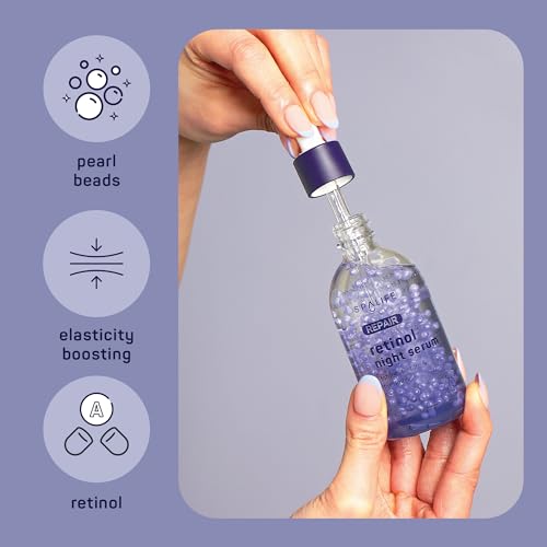 Spa Life Face Serum: REPAIR Retinol Night Serum 100 ml (3.7 oz) Smoothing, Resurfacing, Gently Exfoliating - Targets Fine Lines, Texture, Dark Spots - Boosts Cellular Turnover & Clearer Skin - Image 4