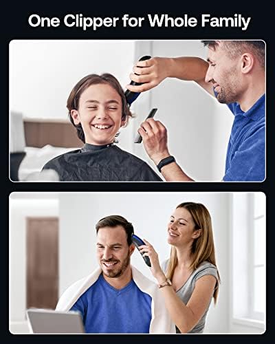 GLAKER Hair Clippers for Men - Cordless & Corded 2 in 1 Hair & Beard Trimmer with ABS Guards, Detachable Blades & Turbo Motor, Professional Haircutting Kits for Blending & Fade Cuts - Image 6