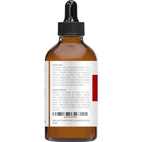 velona Hair Growth Formula - 4 oz | Castor, Amla, Jojoba, Argan, Rosemary, Peppermint, Tea Tree Oils, Vitamin E | Natural Mix with Organic Carrier and Essential Oils - Image 4