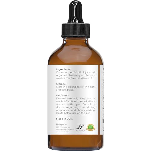 velona Hair Growth Formula - 4 oz | Castor, Amla, Jojoba, Argan, Rosemary, Peppermint, Tea Tree Oils, Vitamin E | Natural Mix with Organic Carrier and Essential Oils - Image 5