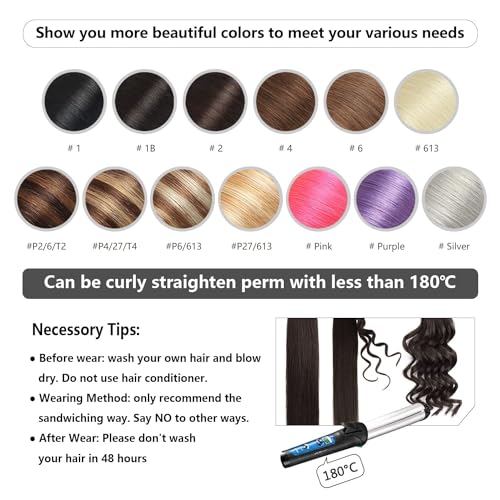 YILITE Tape in Hair Extensions Human Hair #2-6-2 Straight Hair Balayage Darkest Brown Roots Fading to Darkest Brown 24 Inch(Pack of 20) #2-6-2 Balayage Dark Brown to Chestnut Brown - Image 6