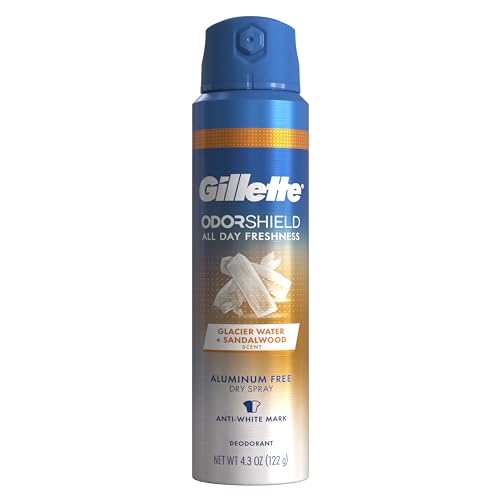 Gillette Aluminum Free Deodorant for Men, Dry Spray, Glacier Water, 4.3oz (Pack of 3) - Image 2
