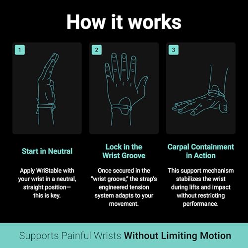 Wristable® Wrist Brace - Versatile Wrist Support Ideal for Pain with Weight-bearing Activities - Adjustable & Comfortable Fit Without Restrition - Ultimate Support and Protection - Image 6