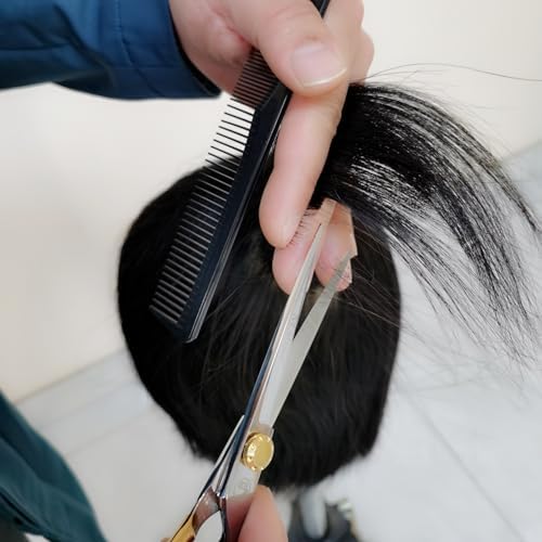 Hair Cutting Scissors Kit, Hair Scissors Professional Stainless Steel Haircut Scissors with Hair Shears, Thinning Shears, Haircut Accessories in Leather Case for Barber/Home 12PCS Gold Silver - Image 5