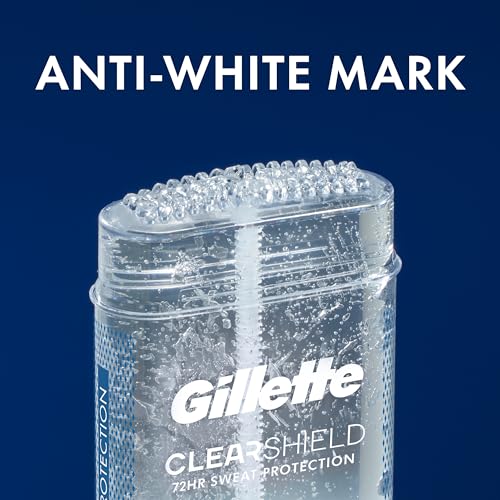 Gillette Antiperspirant and Deodorant for Men, 72hr Sweat & Odor Protection, Long Lasting Freshness, Anti-White Mark Technology, Clear Gel, Tropical Breeze Scent, 3.8 oz (Pack of 3) - Image 3