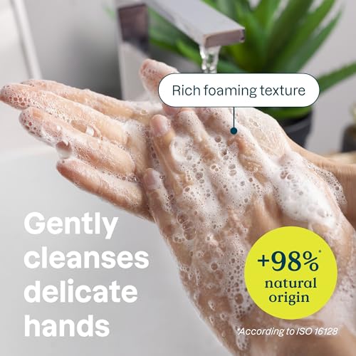 ATTITUDE Gentle Hand Soap for Sensitive Skin, EWG Verified, Enriched with Oats, Dermatologically Tested, Vegan, Unscented, Aluminum Bottle, 16 Fl Oz - Image 2